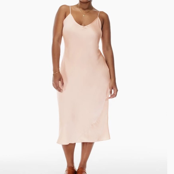 Aritzia Dresses Aritzia Pink Midi Slip New With Tags Poshmark